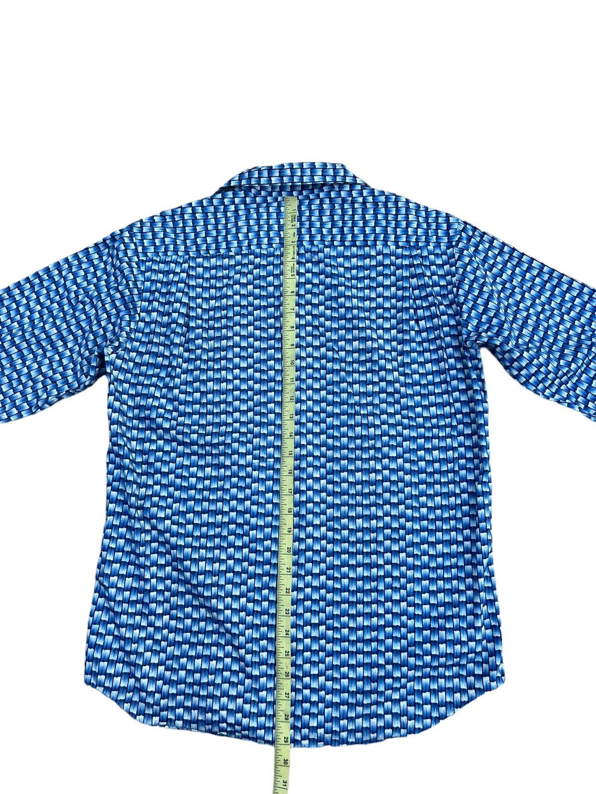 wjk JUNMEN Japan Blue Bamboo Striped Design Long Sleeve Shirt Size US M / EU 48-50 / 2 - 5 Thumbnail