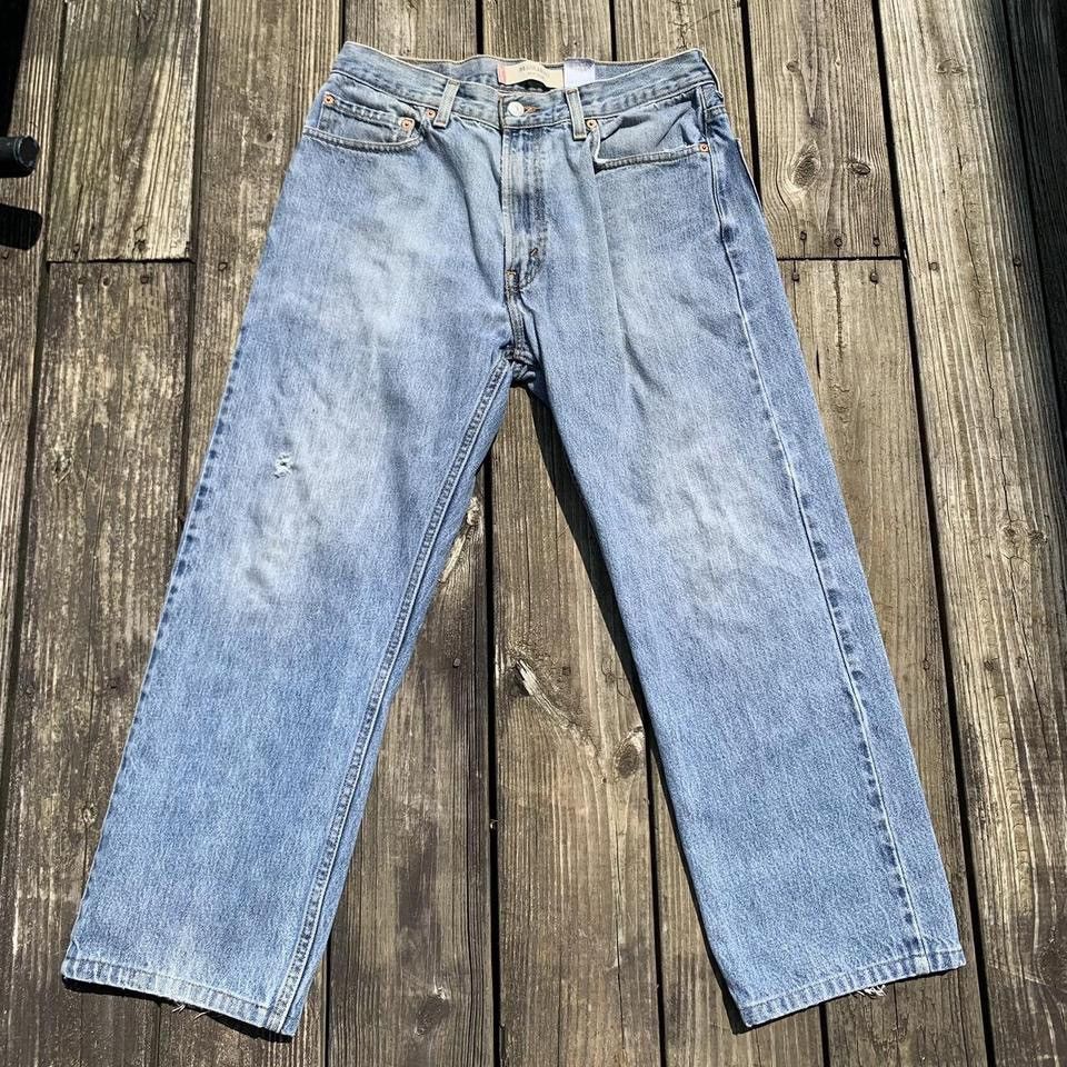 Levi's × Vintage Vintage Faded Light Wash Blue Distressed 505 Levis 34" Size US 34 / EU 50 - 1 Thumbnail