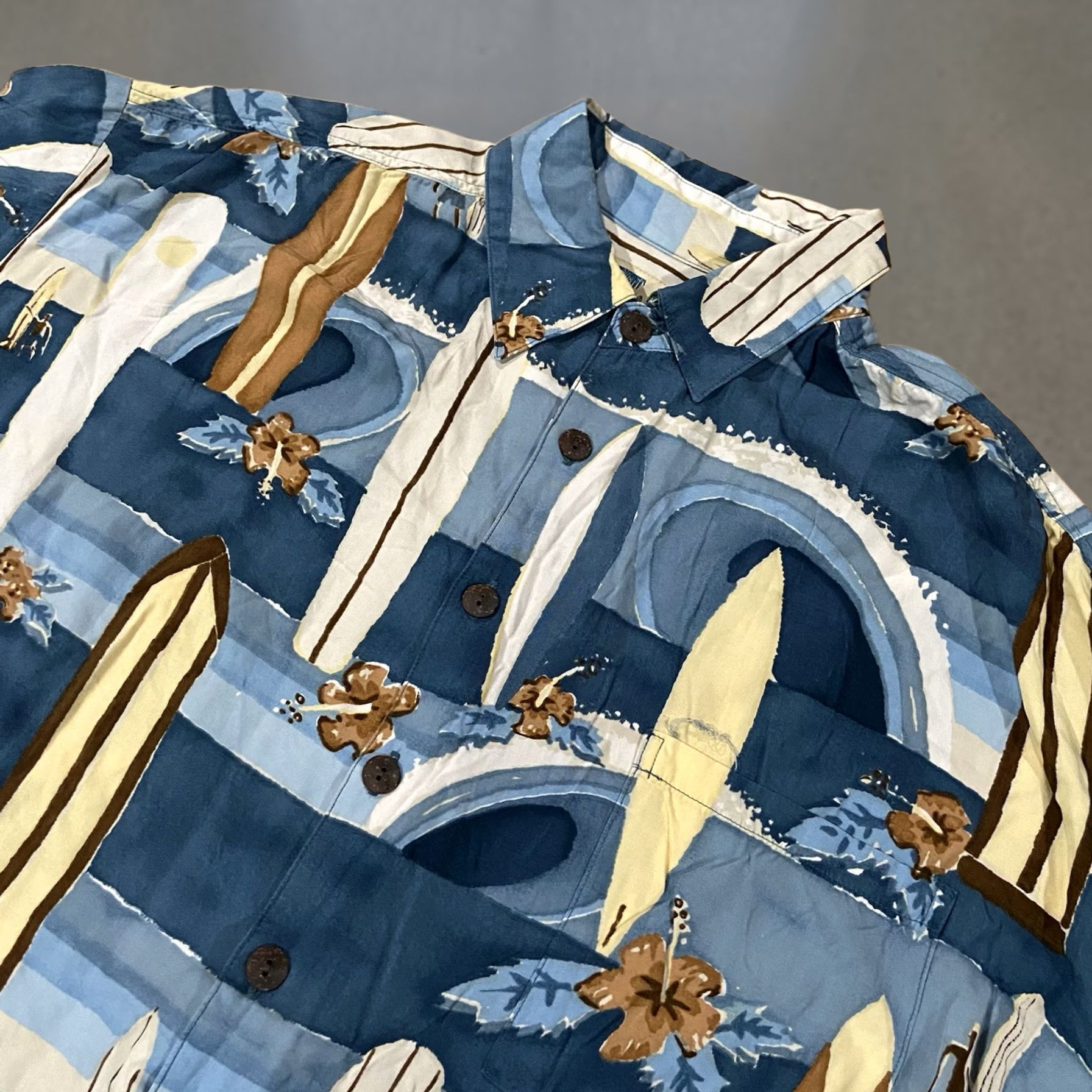 Vintage VINTAGE Kahala Shirt Mens XL Blue John Severson California Hawaiian Button-Up Short Sleeve Collared Rayon Geometric All Seasons Casual Mens Size US XL / EU 56 / 4 - 1 Thumbnail