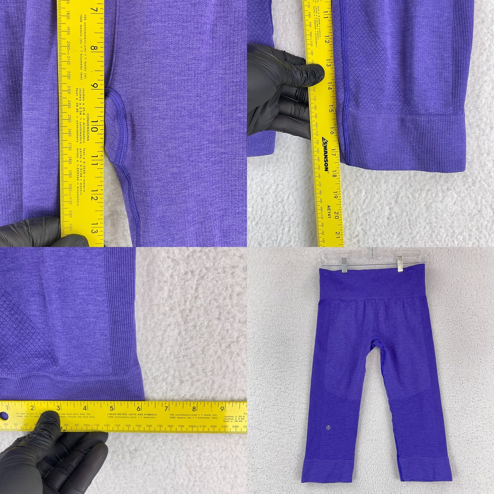 Lululemon Lululemon Seamless Street Crop Leggings Womens Size 8 Purple Athletic Yoga Gym Size 30" / US 8 / IT 44 - 8 Thumbnail