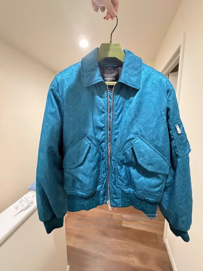 Versace Versace Lake blue bomber jacket Size M / US 6-8 / IT 42-44 - 1 Thumbnail