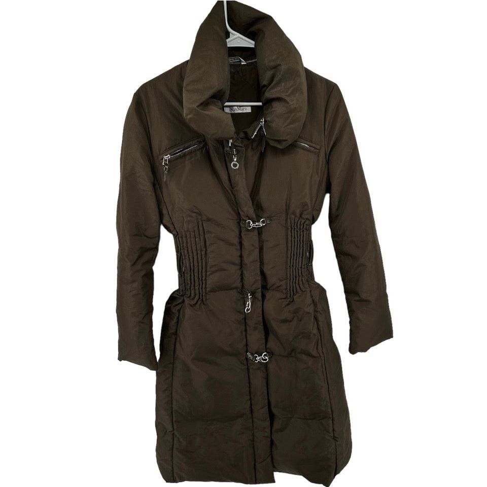 Max Mara MaxMara Clasp Parka Jacket Winter Goose Down Puffer Brown 8 Size M / US 6-8 / IT 42-44 - 2 Thumbnail
