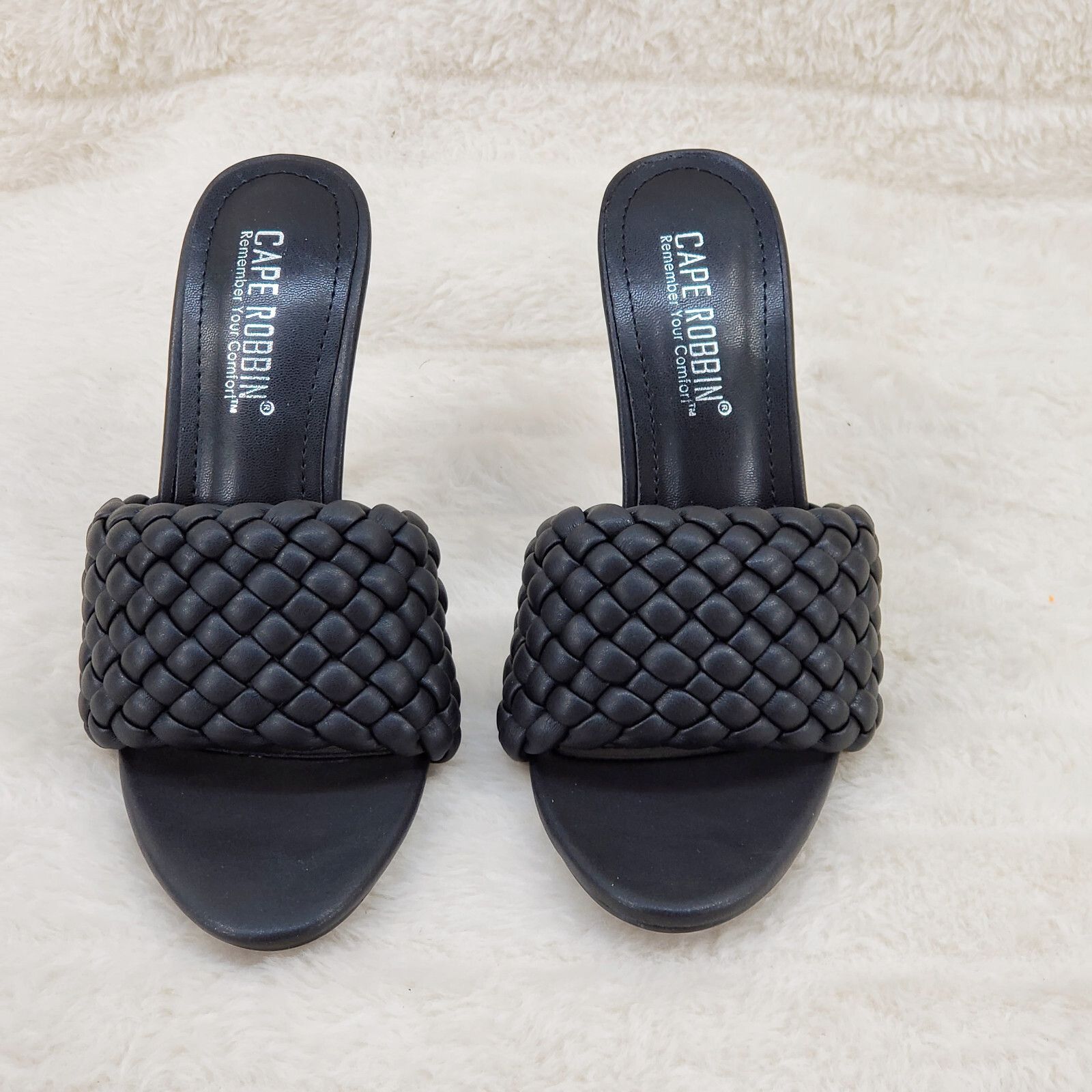 Other Anson Slip On Black Open Toe High Heel Clogs Mules Slides (U Size US 7 / IT 37 - 3 Thumbnail