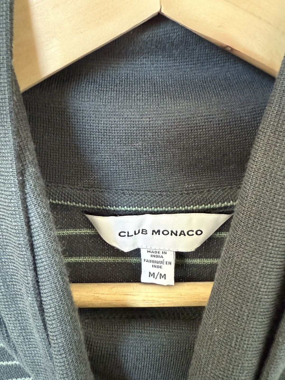 Club Monaco Gray Green Striped Turtleneck Size US M / EU 48-50 / 2 - 4 Thumbnail