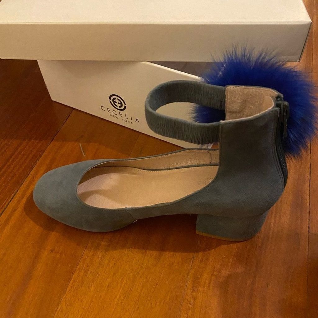 The Unbranded Brand Cecelia New York Liv INK Fox Fur Block Heel Dress Pump Size US 6.5 / IT 36.5 - 3 Thumbnail