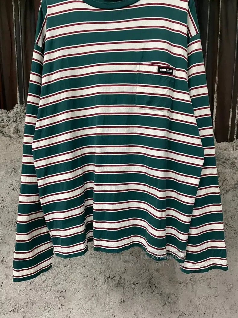 Miu Miu Miu Miu Size M Striped logo destroys long sleeves Size M / US 6-8 / IT 42-44 - 4 Thumbnail