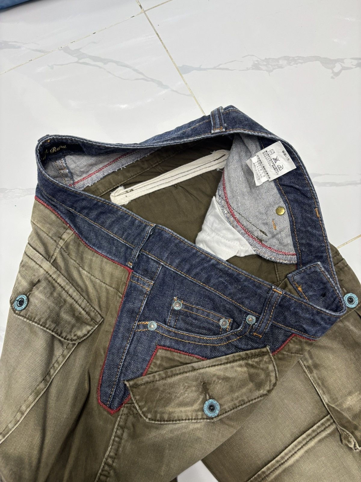 General Research 🔥RARE VINTAGE JAPANESE CAMEL ROAD HYBRID CARGO FLARED JEANS Size US 32 / EU 48 - 13 Thumbnail