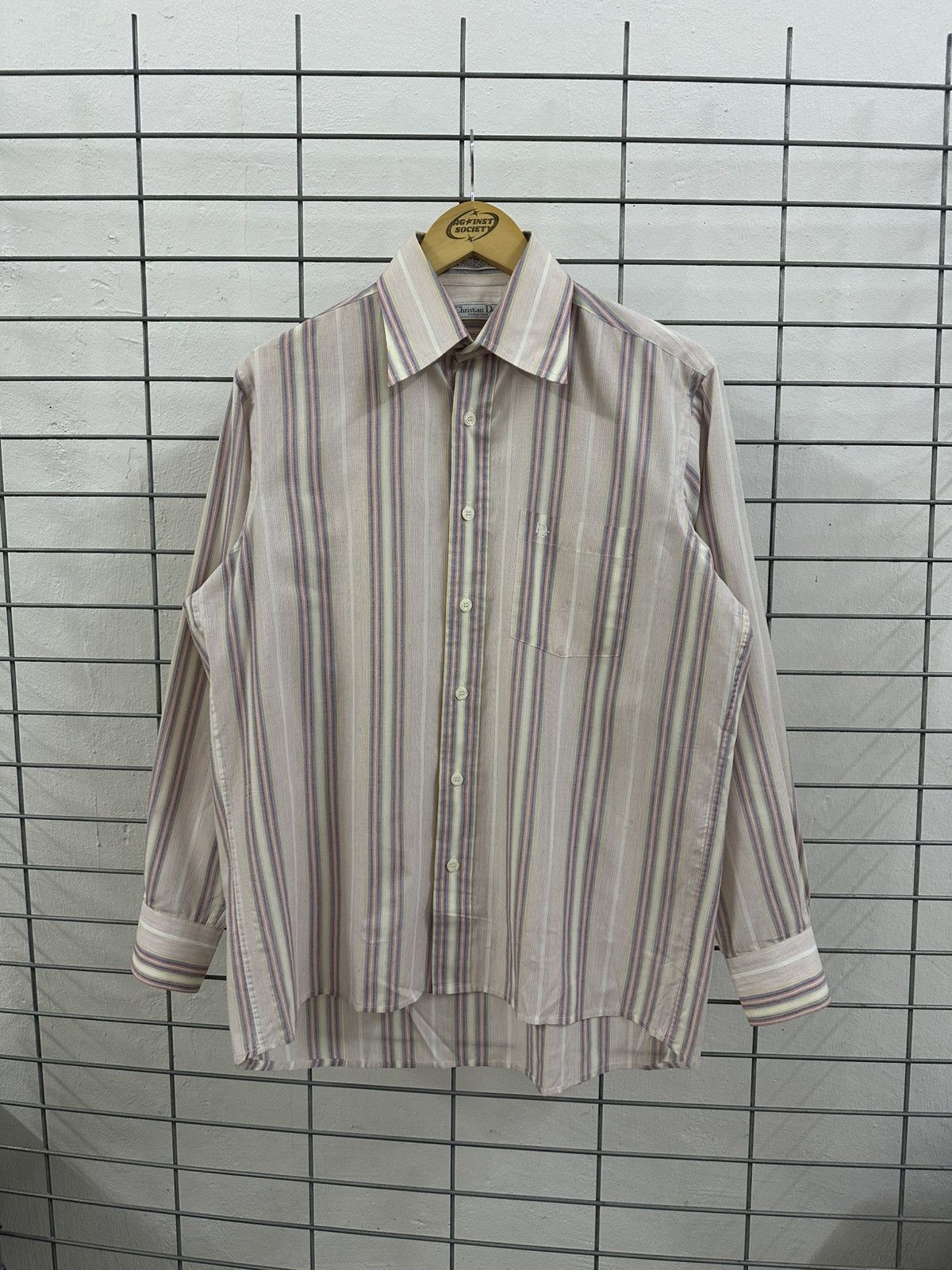 Dior Rare And Beautiful Christian Dior Chemises Pink Stripe Shirt Size US L / EU 52-54 / 3 - 1 Thumbnail
