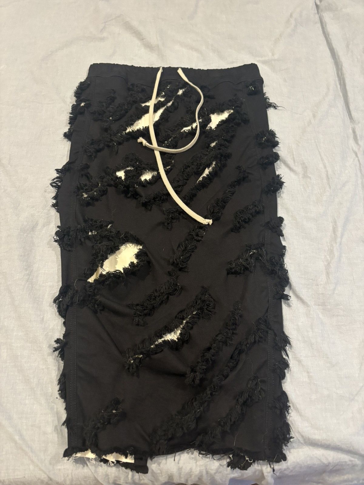 Rick Owens Rick Owens BLACK Denim skirt IT42 – New Size L / US 10 / IT 46 - 2 Thumbnail