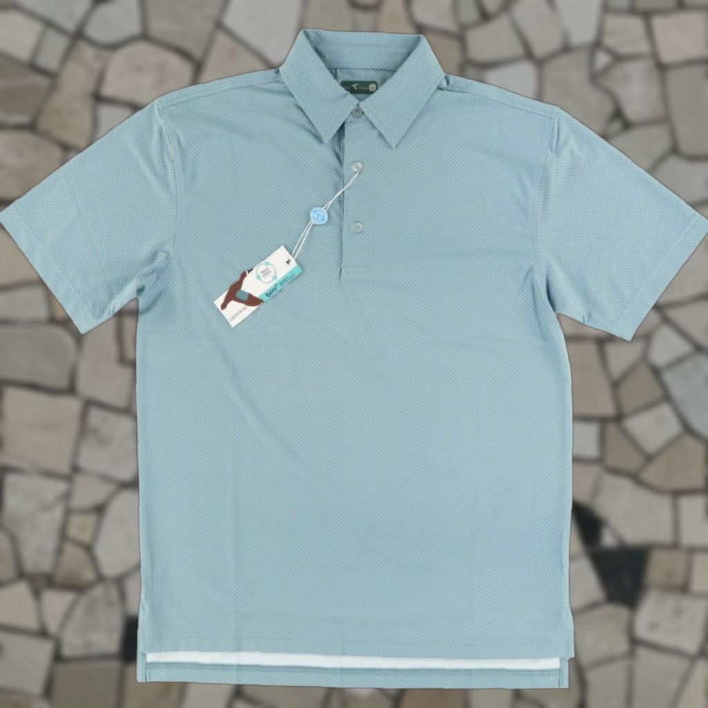 Vintage Genteal Polo Shirt Green Men's S Brrr Printed Scales High Stretch Size US S / EU 44-46 / 1 - 1 Thumbnail