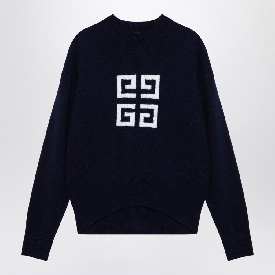 Givenchy o1d2blof0824 Cashmere Sweaters in Navy Blue Size XS / US 0-2 / IT 36-38 - 1 Thumbnail