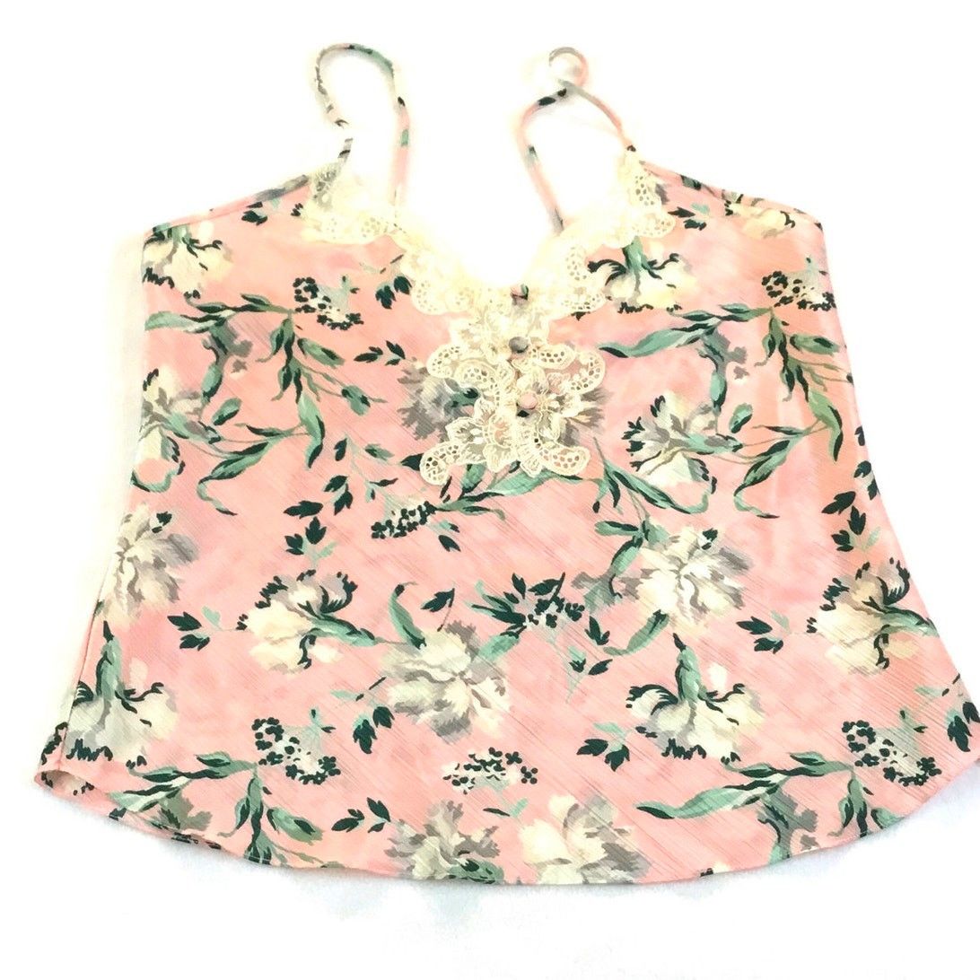 Victoria's Secret Victoria's Secret Camisole Pink Floral Straps Lace Small Size ONE SIZE - 7 Thumbnail