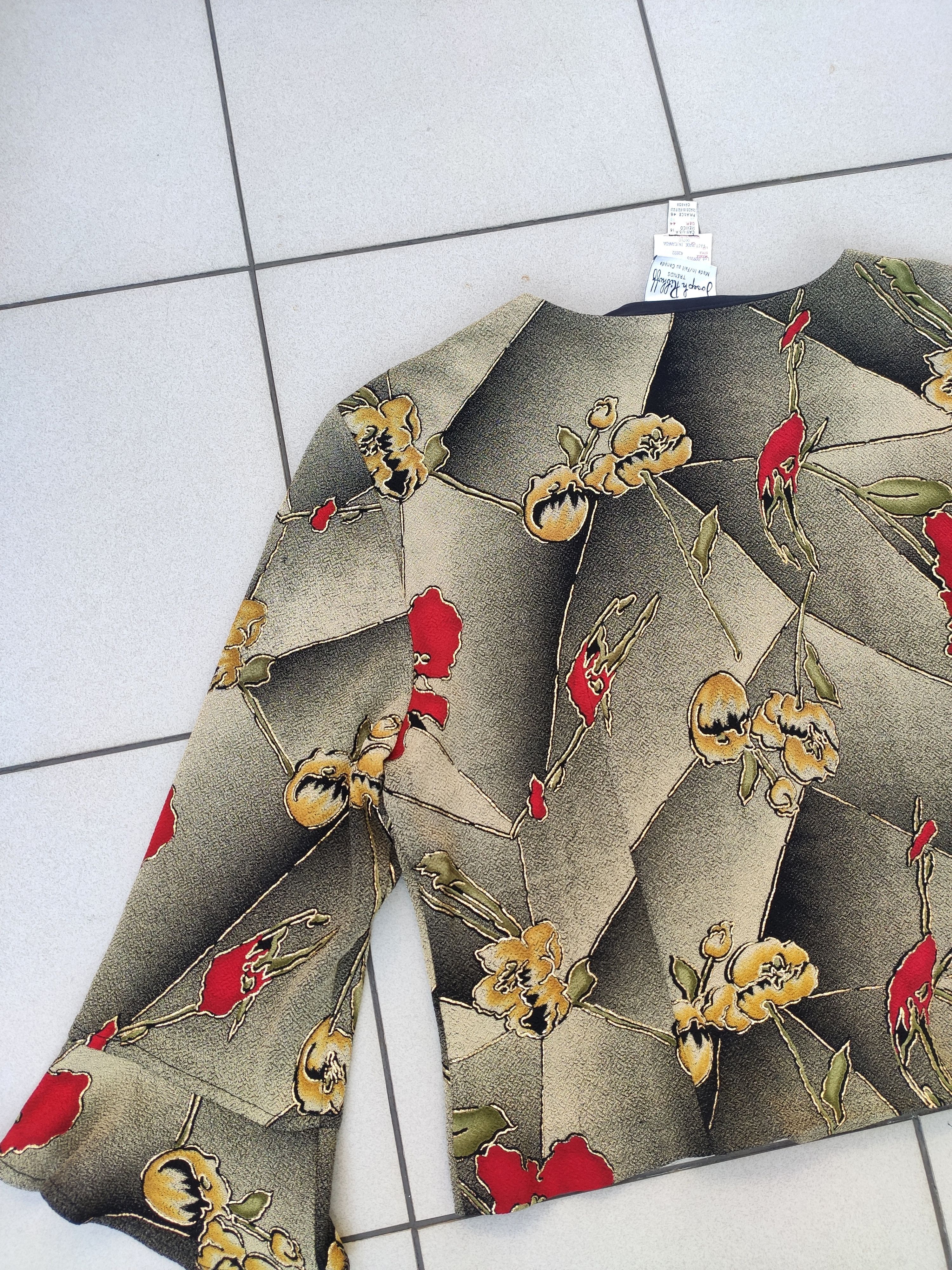 Joseph Ribkoff × Vintage Vintage Joseph Ribkoff abstact jacket 90s flower Size L / US 10 / IT 46 - 9 Thumbnail