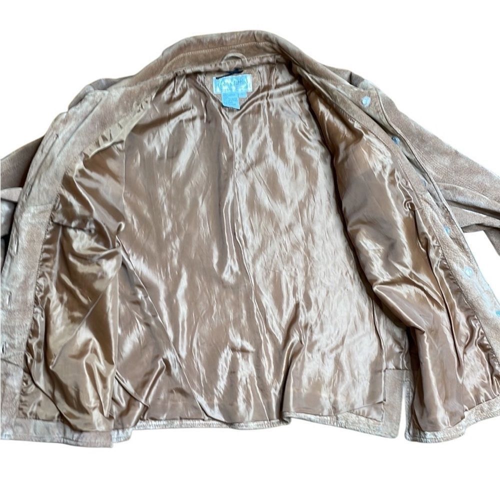Vintage Y2K Vintage Tan Suede Jacket Button Front Large Live a Littl Size L / US 10 / IT 46 - 5 Thumbnail
