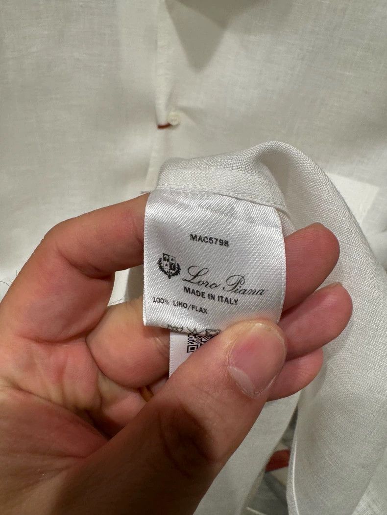 Loro Piana LORO PIANA Men's linen shirt 100% linen Size L / US 10 / IT 46 - 5 Thumbnail