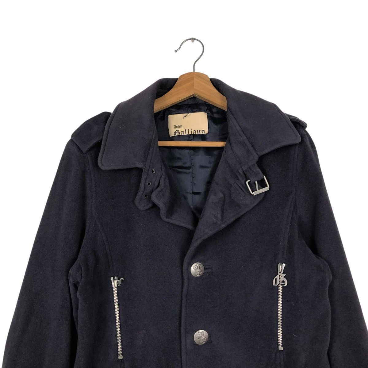 John Galliano 🔥BIKER JACKET DOUBLE COLLAR JOHN GALLIANO BIG LOGO BACK HIT Size US S / EU 44-46 / 1 - 5 Thumbnail