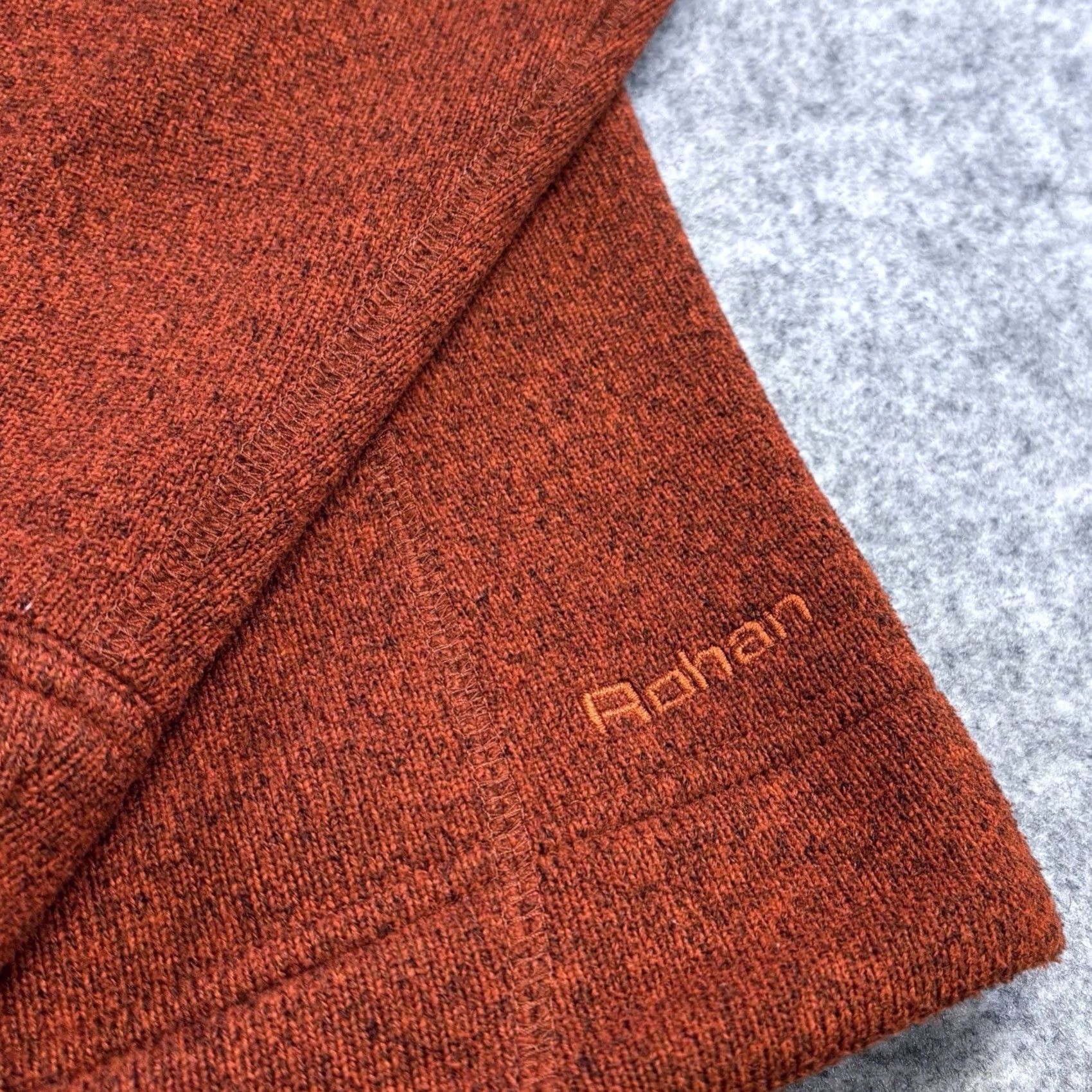 Rusty Rohan Pathway Fleece Pullover Small Womens Rust Orange Button Neck Vintage Size S / US 4 / IT 40 - 4 Thumbnail