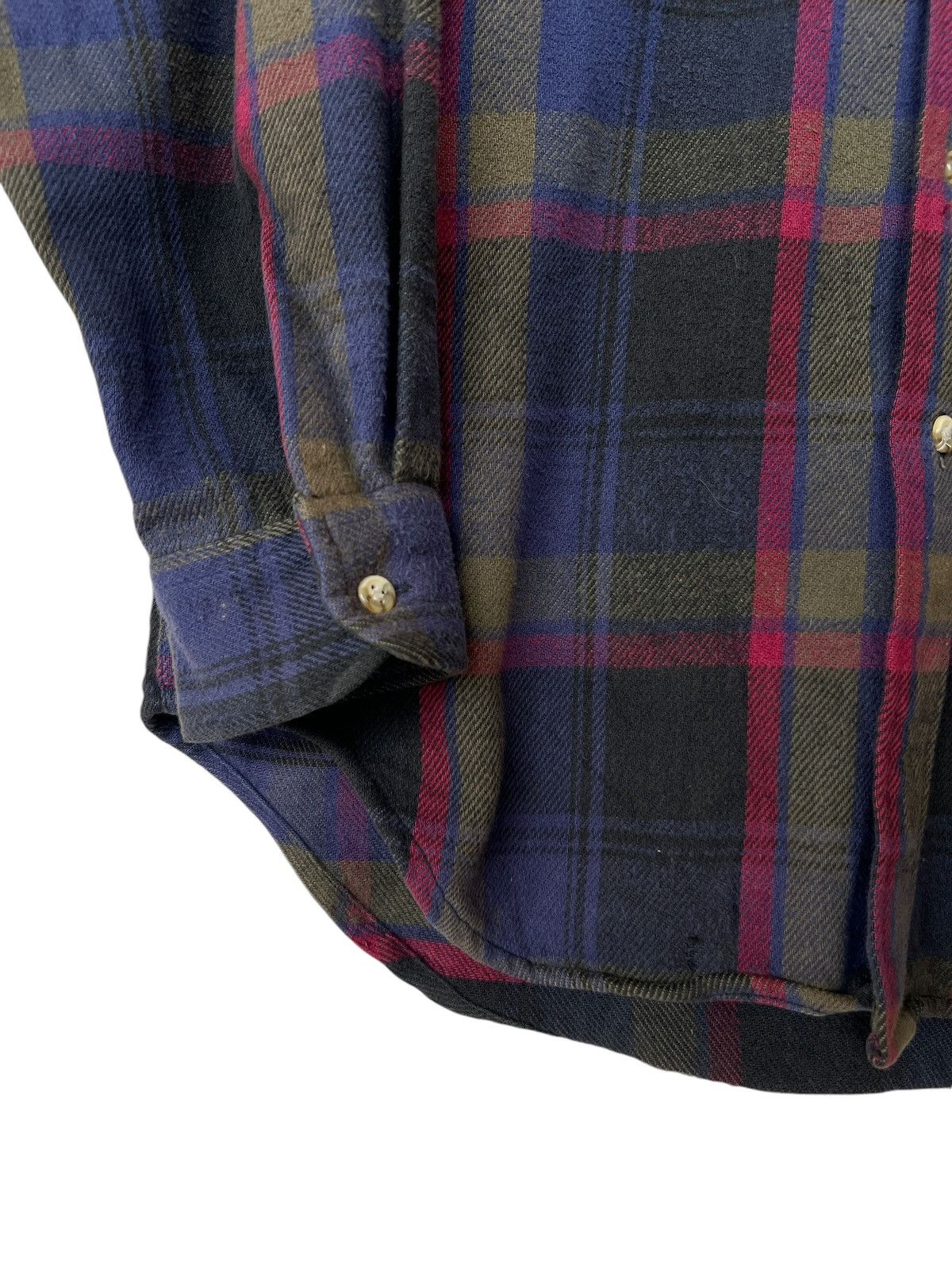 Wrangler Vintage 90s Wrangler Checkered Purple Flannel Shirt Size US L / EU 52-54 / 3 - 3 Thumbnail