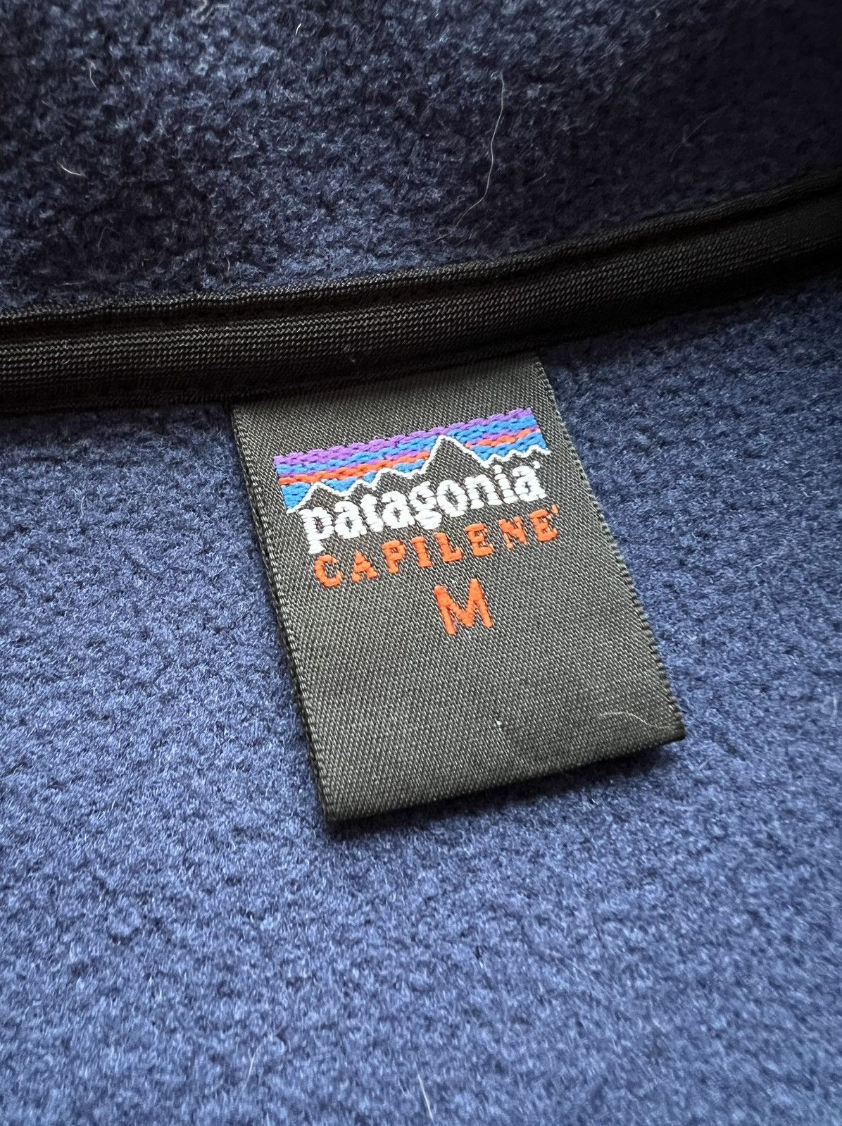 Patagonia × Vintage Vintage Patagonia Capilene 1/4 Zip Fleece Pullover Navy Blue Size US M / EU 48-50 / 2 - 6 Thumbnail