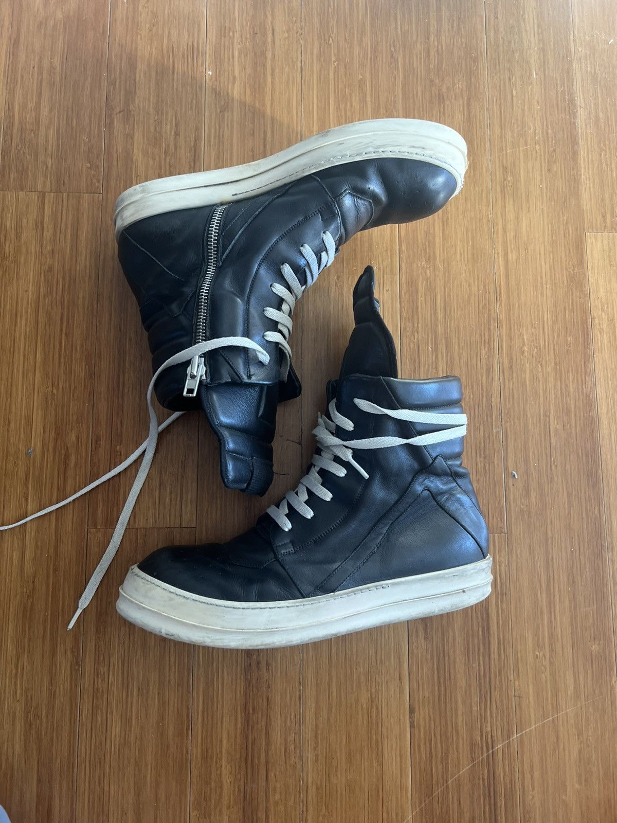 Rick Owens Rick Owens Geobasket Sneaker Black Size 13/46 Size US 13 / EU 46 - 12 Thumbnail