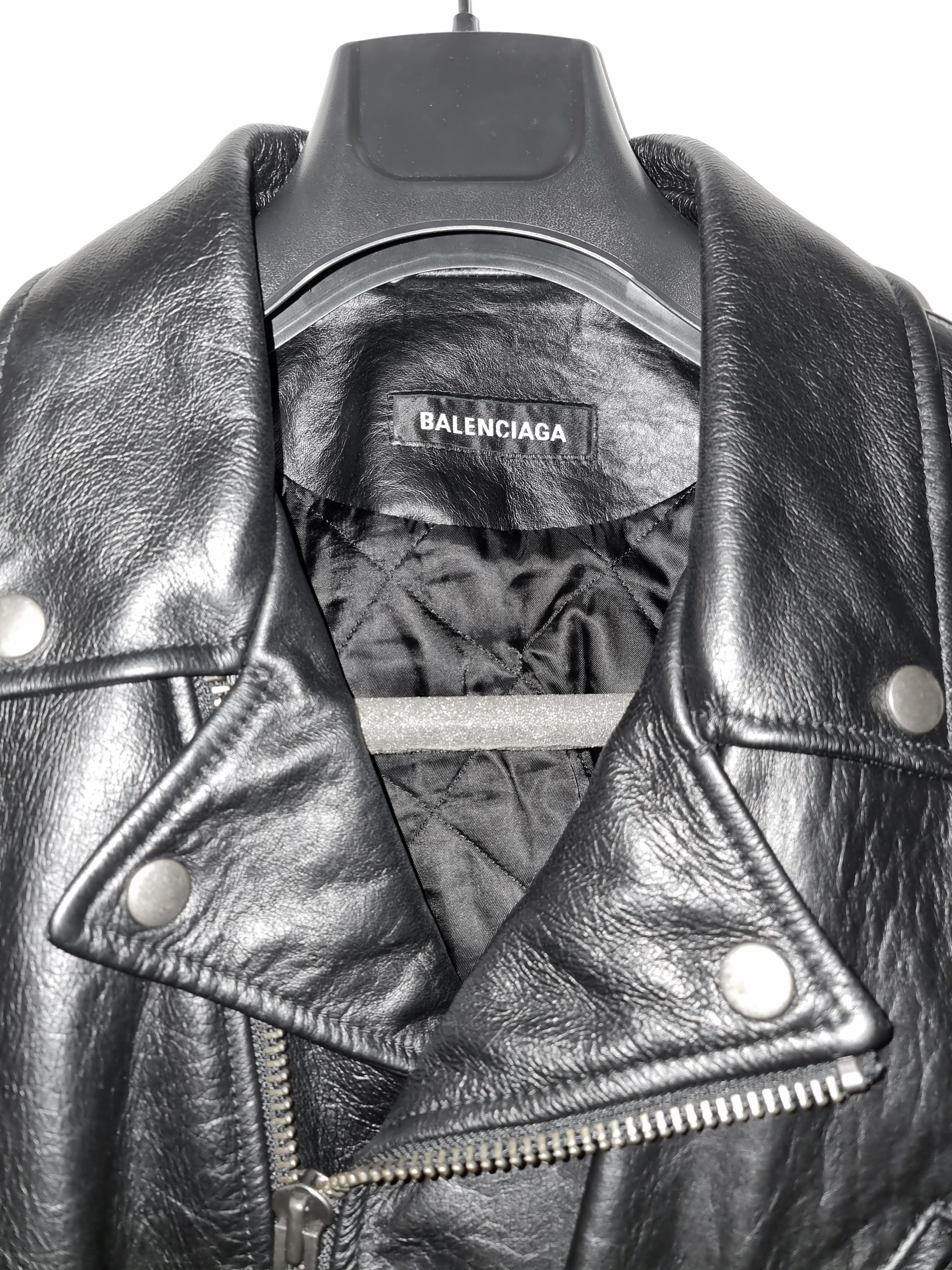 Balenciaga BALENCIAGA LEATHER JACKET - GRAFFITI PRINT Size US S / EU 44-46 / 1 - 5 Thumbnail