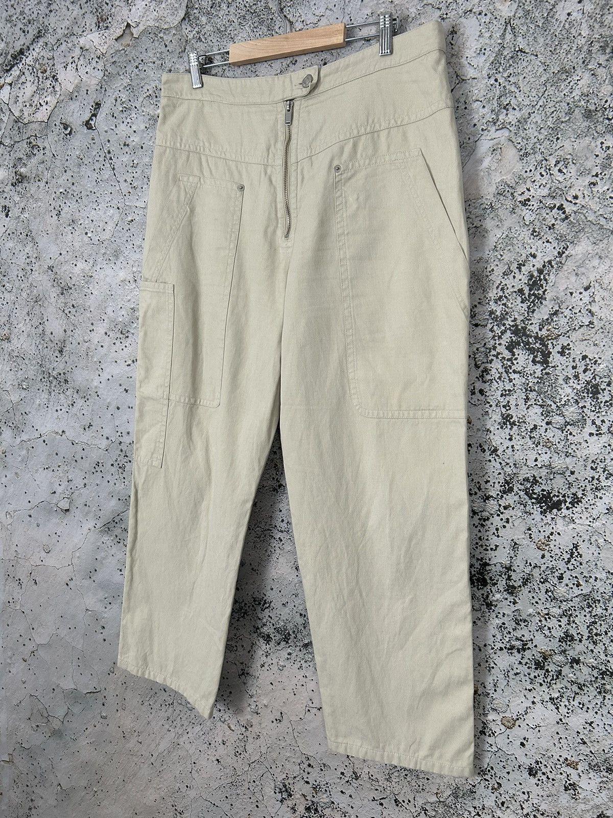 Isabel Marant Vintage Isabel Marant Etoile Beige Worker Pants Designer Size 30" / US 8 / IT 44 - 2 Thumbnail