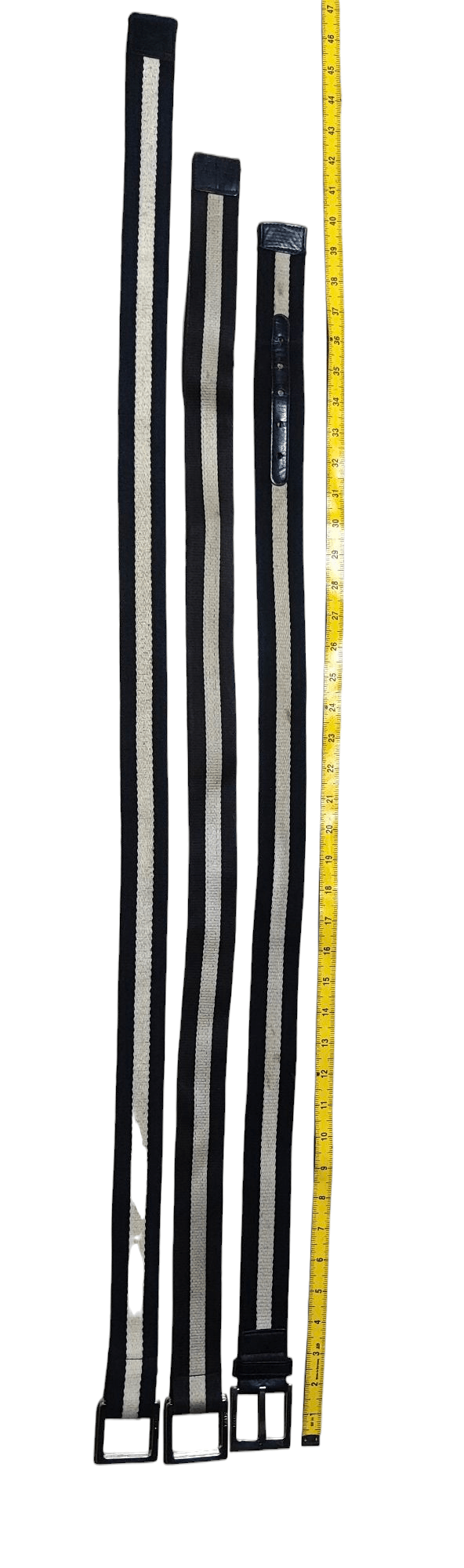 Bally Bally Canvas Belt White/ Black strip Made in Italy Size 40 - 2 Thumbnail