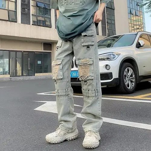 Japanese Brand Miyahara x Kin Pockets Y2K Streetwear Ripped Jeans Size US 36 / EU 52 - 2 Thumbnail