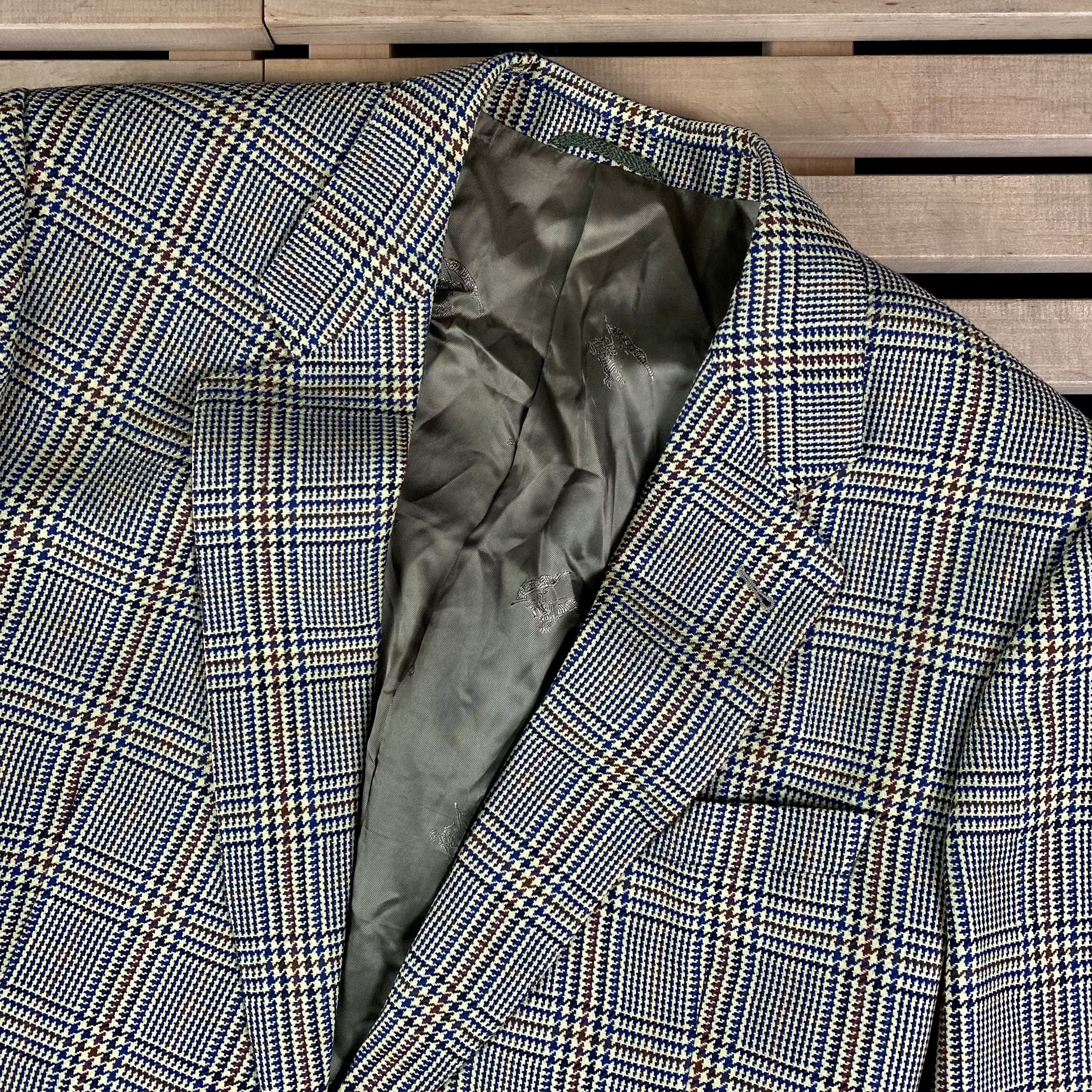 Burberry × Vintage Mens Blazer Jacket Burberrys Vintage Size XL Size 52R - 2 Thumbnail
