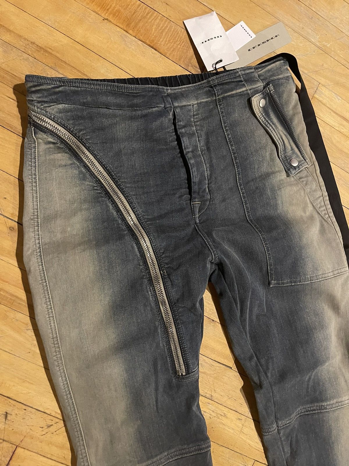 Rick Owens × Rick Owens Drkshdw FW22 Mineral Pearl Degrade Aircuts Size US 34 / EU 50 - 3 Thumbnail