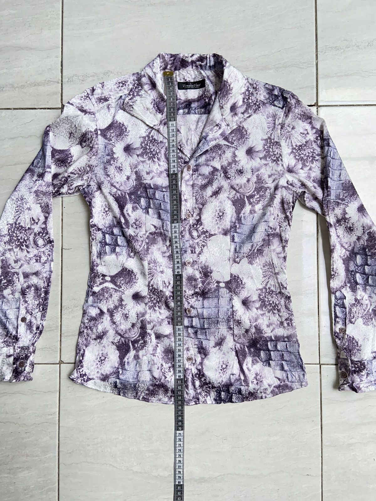 Japanese Brand × Tornado Mart TORNADO MART Tie Dye Floral Patterned Shirt Size US XS / EU 42 / 0 - 7 Thumbnail