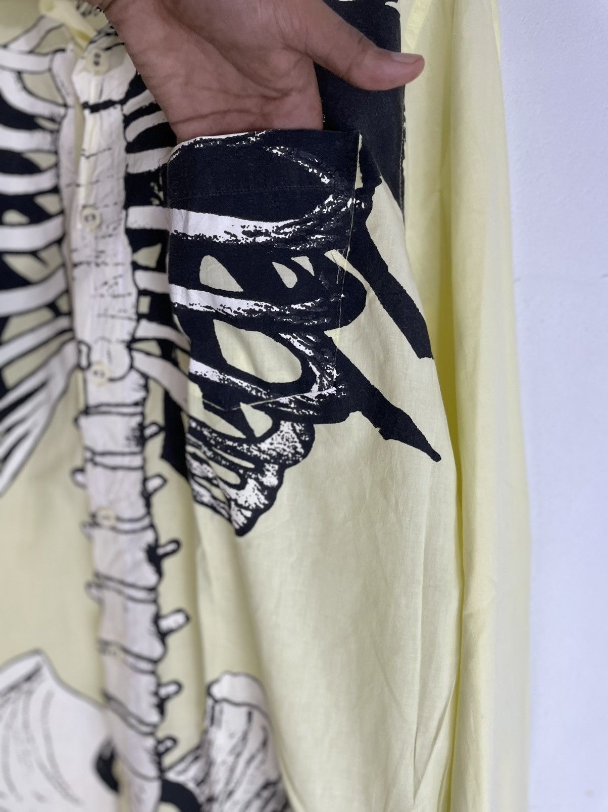 If Six Was Nine Rare Volcom Gothic Skeleton Shirt Seditionaries punk style Size US M / EU 48-50 / 2 - 3 Thumbnail
