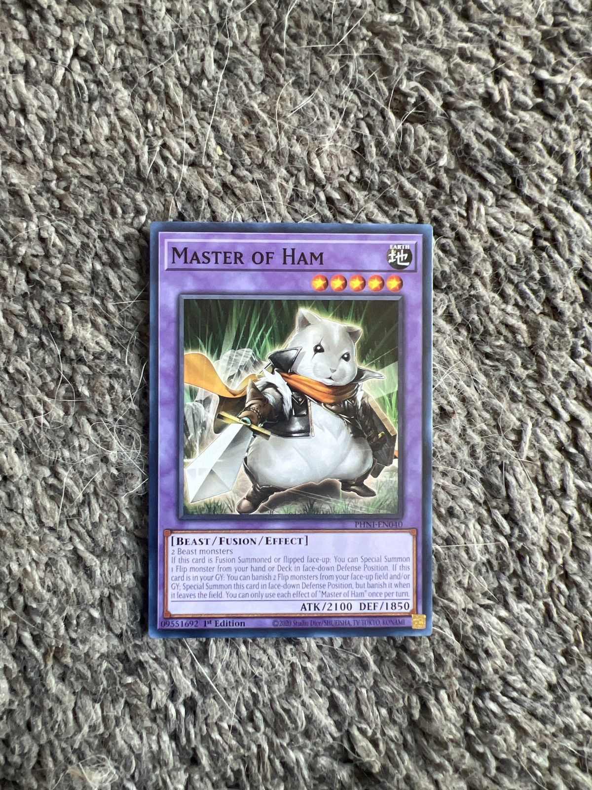 Hypebeast 2020 Konami Yu-Gi-Oh! Master Of Ham Card Size ONE SIZE - 1 Thumbnail
