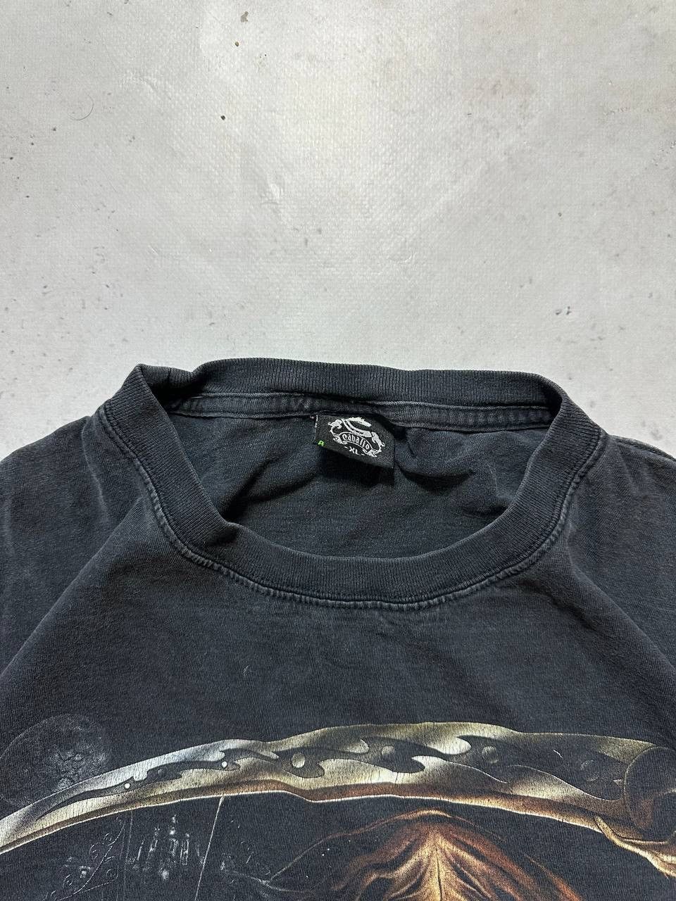 Number (N)ine Vintage Skeleton Biker Heavy Cotton Boxy T-shirt XL Size US XL / EU 56 / 4 - 4 Thumbnail