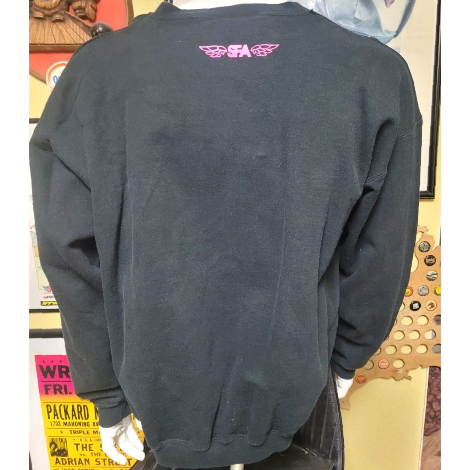 Hanes SFA Stayfly Sweatshirt Crew Neck Long Sleeve Black Large Hanes 90% Cotton 10% Polyester Mens Crew Neck Sweatshirt Street Wear Ghost Angel Style Size US L / EU 52-54 / 3 - 3 Thumbnail