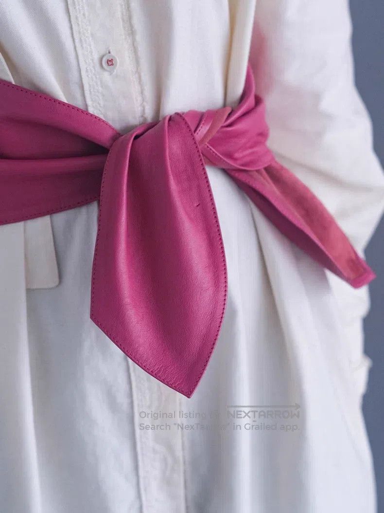 Kenzo Kenzo Plum-colored leather belt Size ONE SIZE - 7 Thumbnail