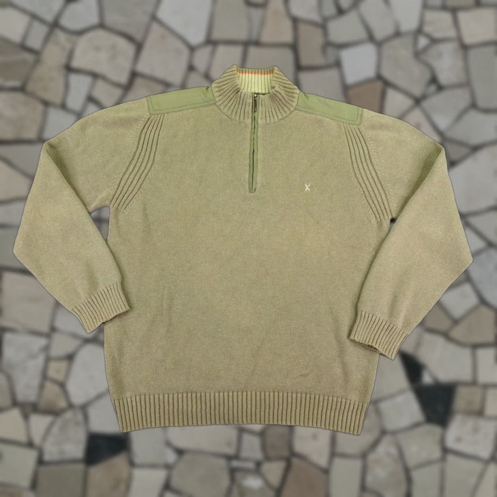 BRAX VINTAGE BRAX Sweater Men Large Pullover Knit 1/4 Zip Mock Neck Green Casual Outdoor Size US L / EU 52-54 / 3 - 1 Thumbnail
