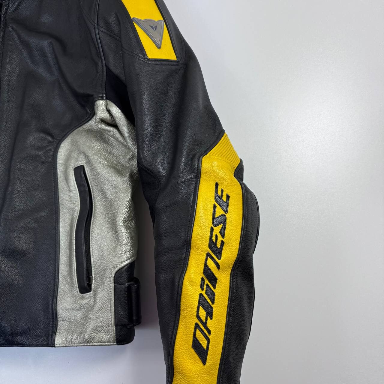 Dainese Dainese Leather Motorcycle Jacket Black Yellow Mens Size M Size US M / EU 48-50 / 2 - 6 Thumbnail