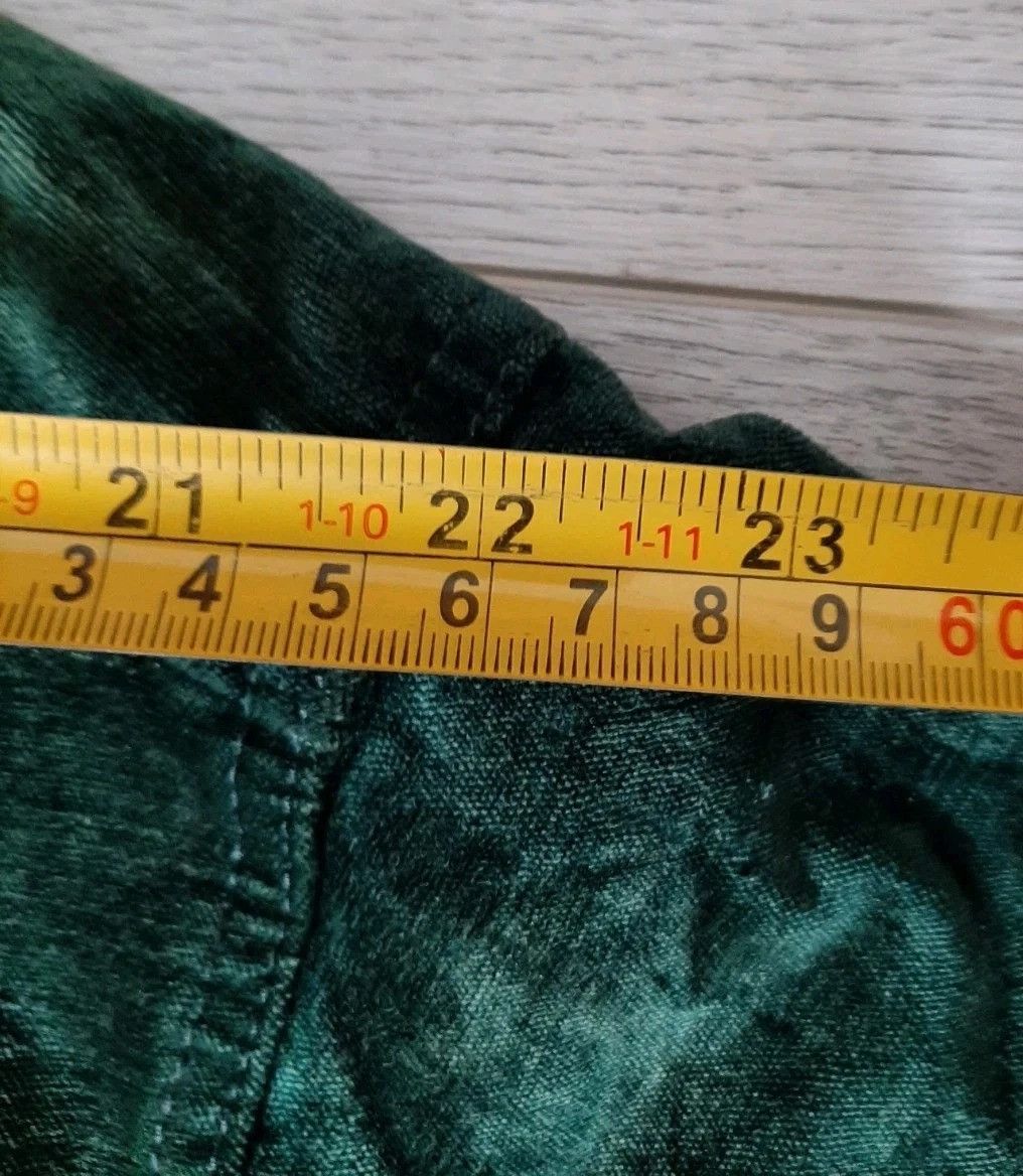 Free People Free People Jacket Green Velvet Trucker Full Zip Oversized Size XS / US 0-2 / IT 36-38 - 13 Thumbnail
