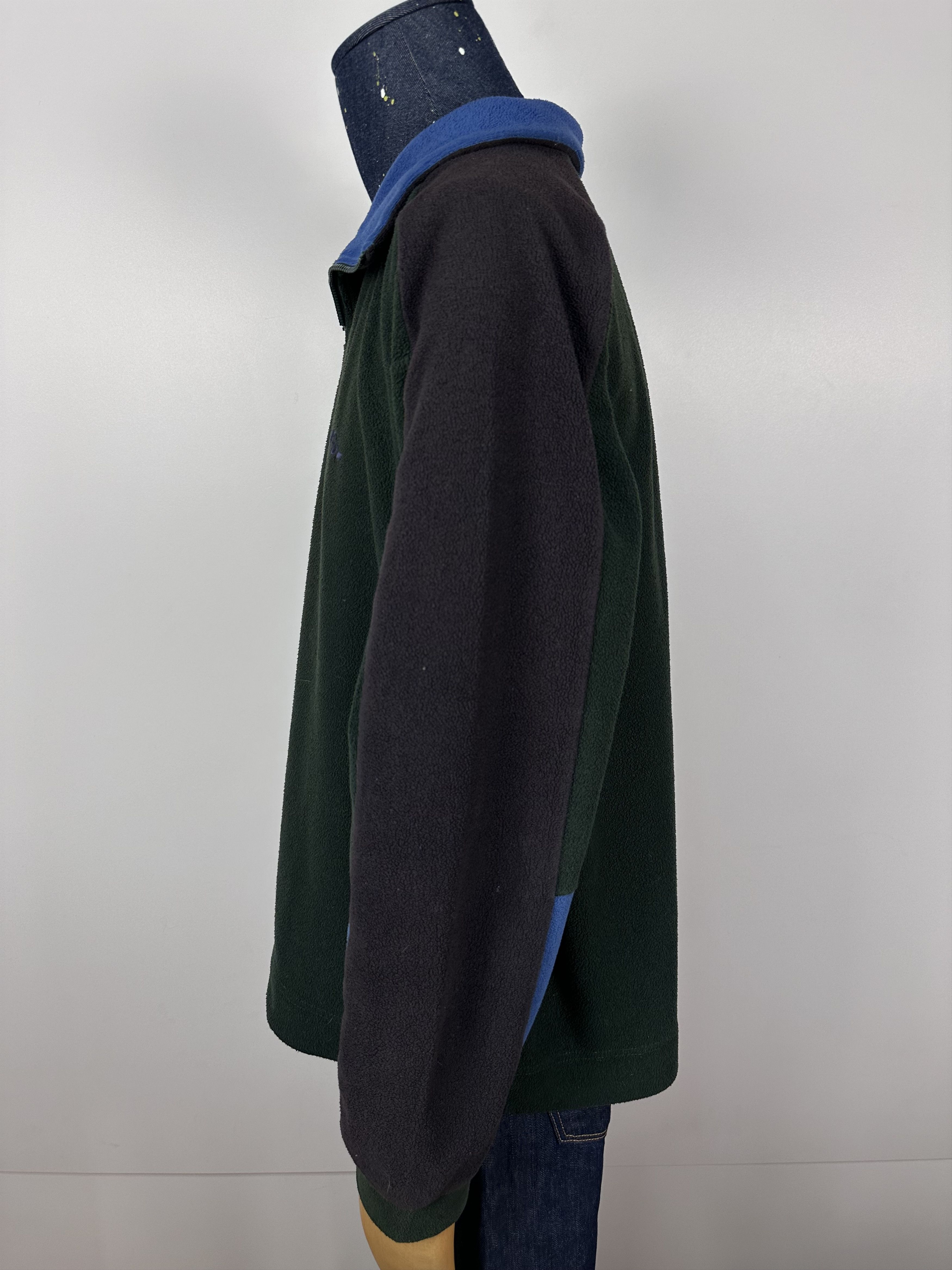 Saint Laurent Paris × Vintage SAINT LAURENT JEANS Fleece Jacket 1\2 Zip Pullover Green Size US XL / EU 56 / 4 - 8 Thumbnail