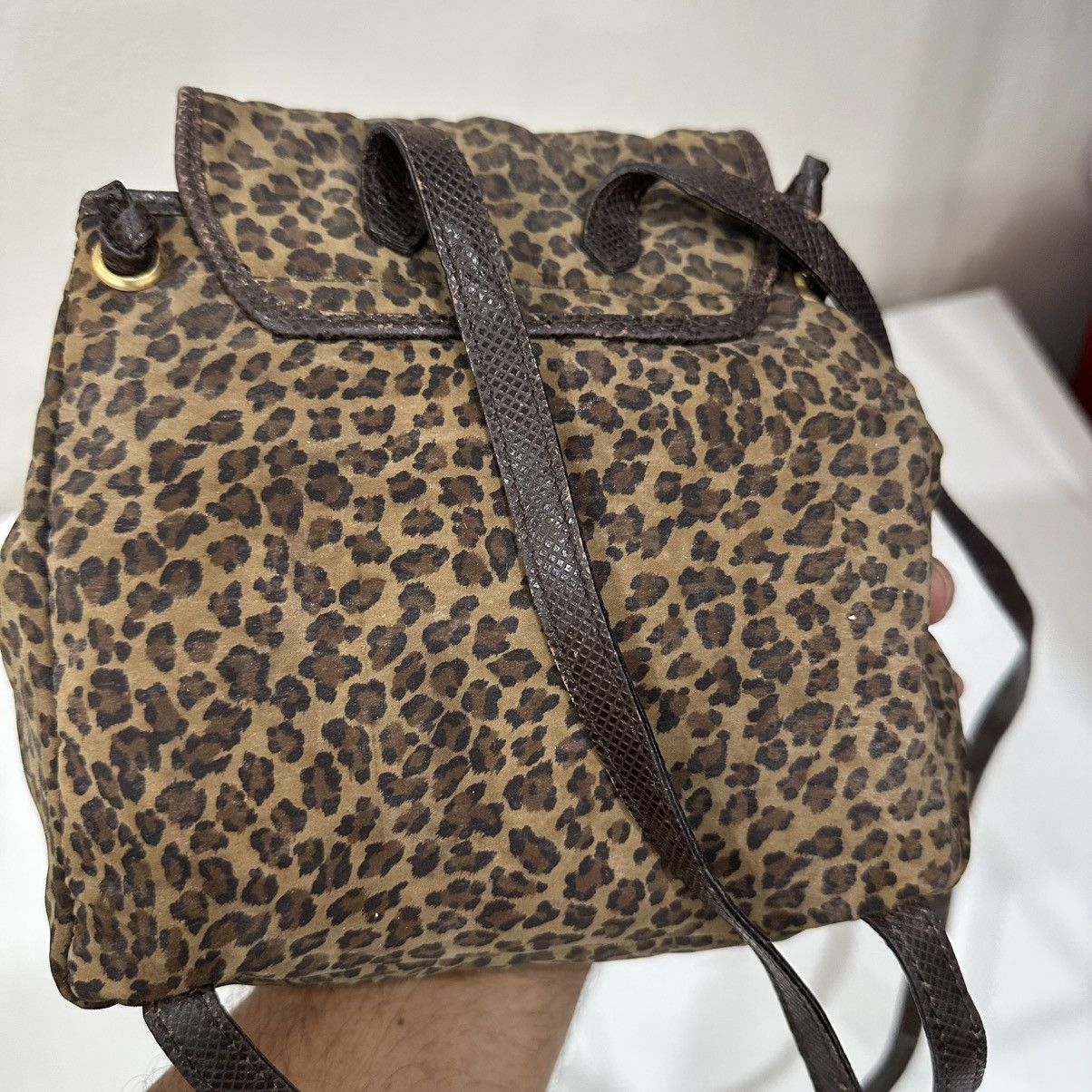 Bottega Veneta ‼️LASTDROP‼️VINTAGE BOTTEGA VENETA LEOPARD PRINT MINI BACKPACK Size ONE SIZE - 6 Thumbnail
