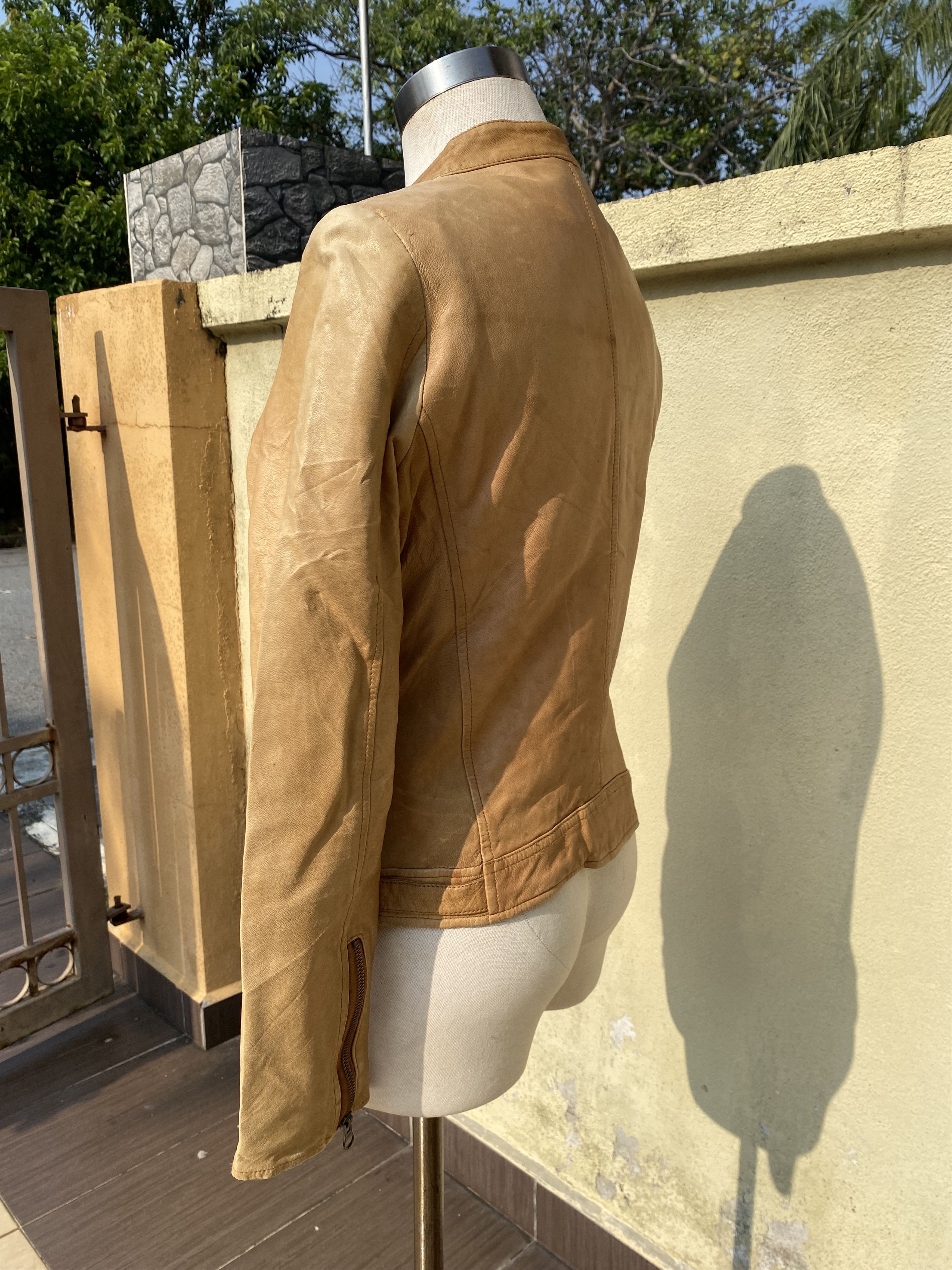 Japanese Brand faded leather jacket Size M / US 6-8 / IT 42-44 - 4 Thumbnail