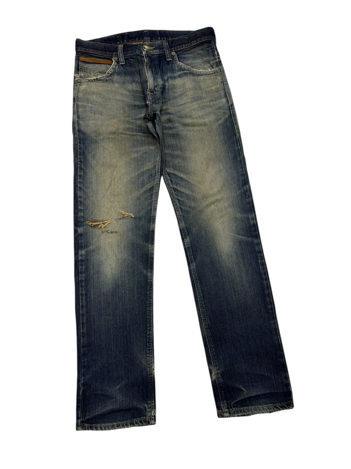 Kapital 🔥EDWIN EXCLUSIVE VINTAGE RUSTY MUD WASH DISTRESS DENIM JEAN Size US 34 / EU 50 - 5 Thumbnail