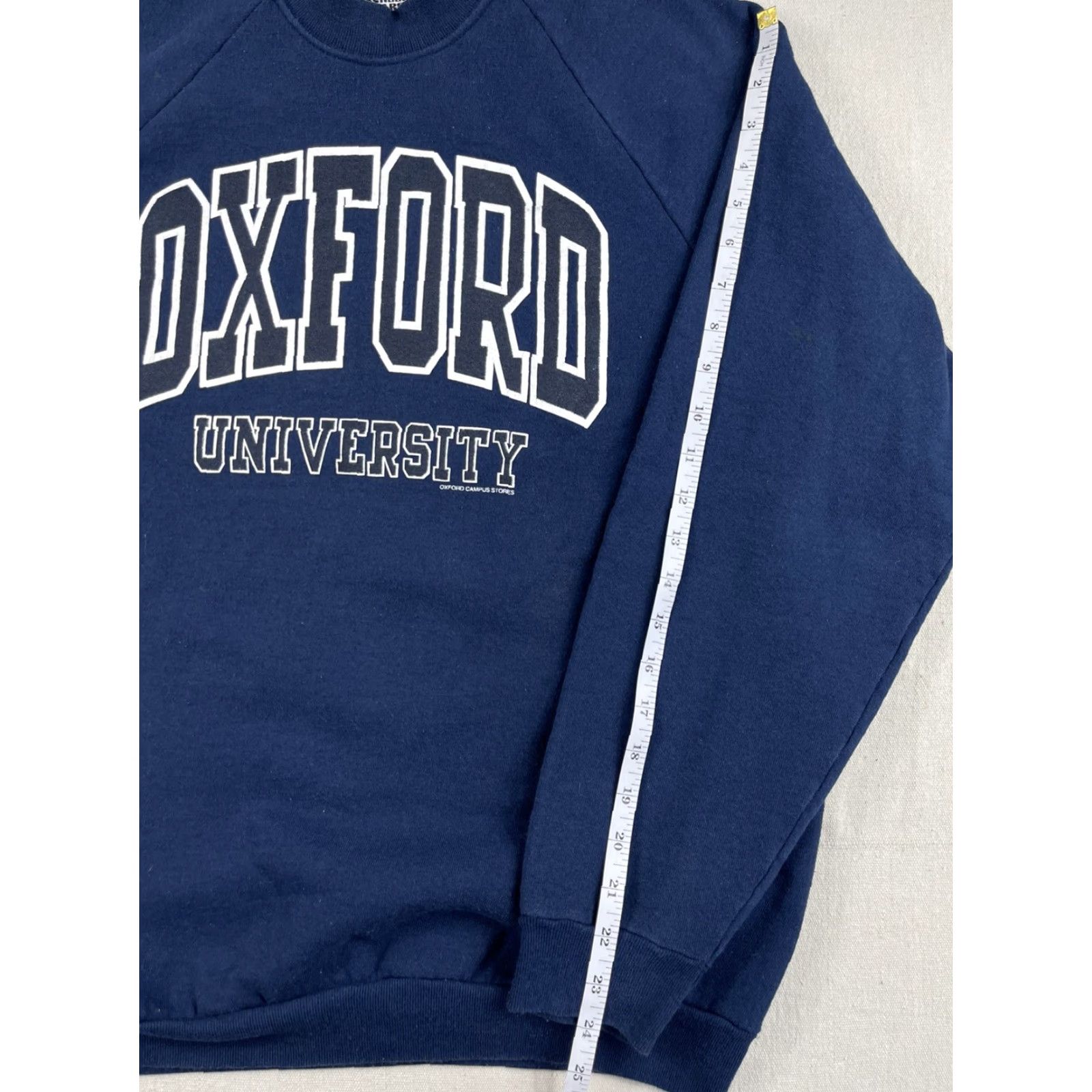 Vintage VINTAGE Screen Stars XL Blue Oxford University Crewneck Sweatshirt Crew Neck Cotton Logo USA 80s 90s Long Sleeve Men Shirt Size US XL / EU 56 / 4 - 7 Thumbnail