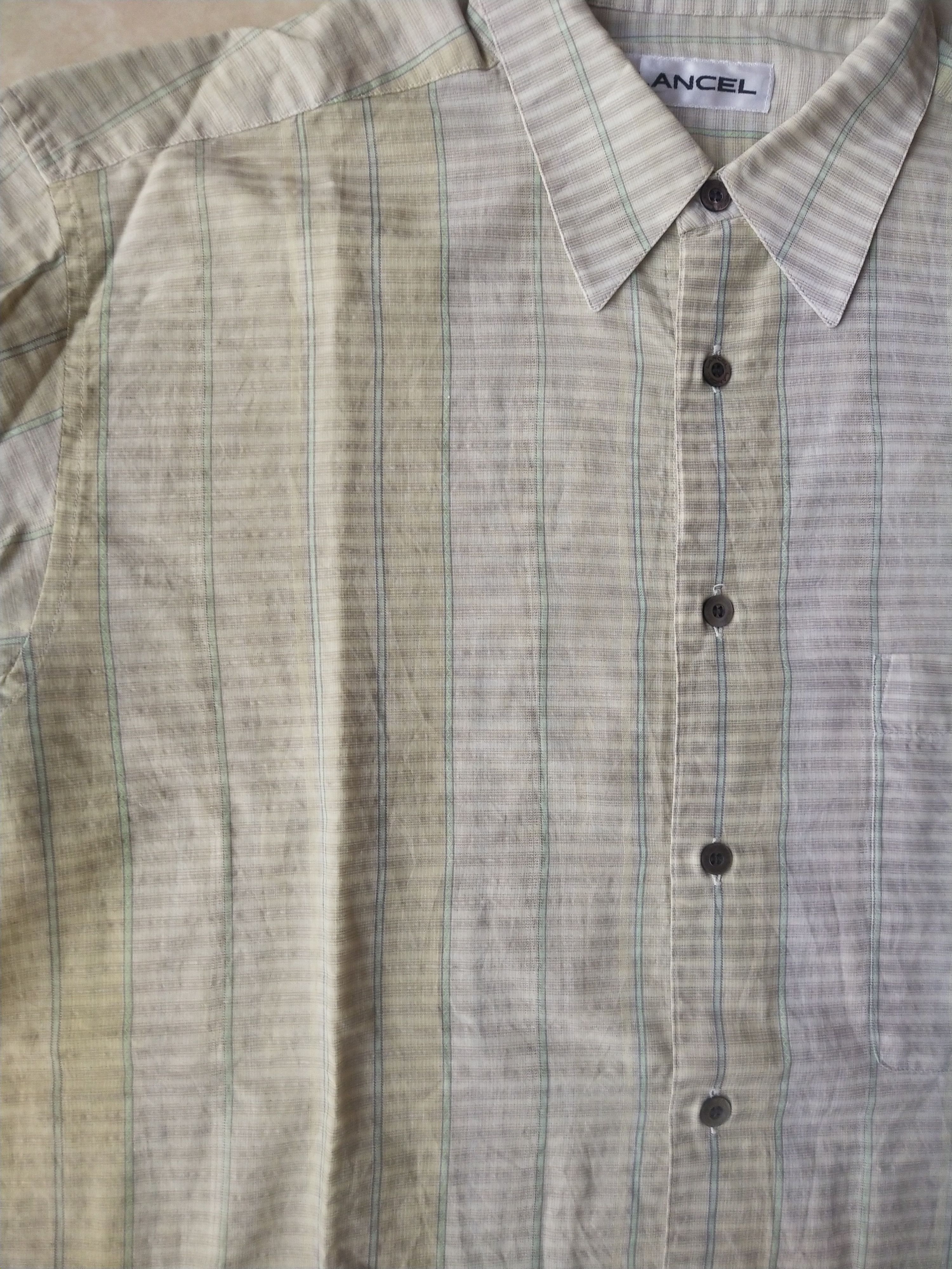 Lancel Vintage 90s Lancel Paris Striped Cotton Shirt Made In Japan Size US L / EU 52-54 / 3 - 2 Thumbnail