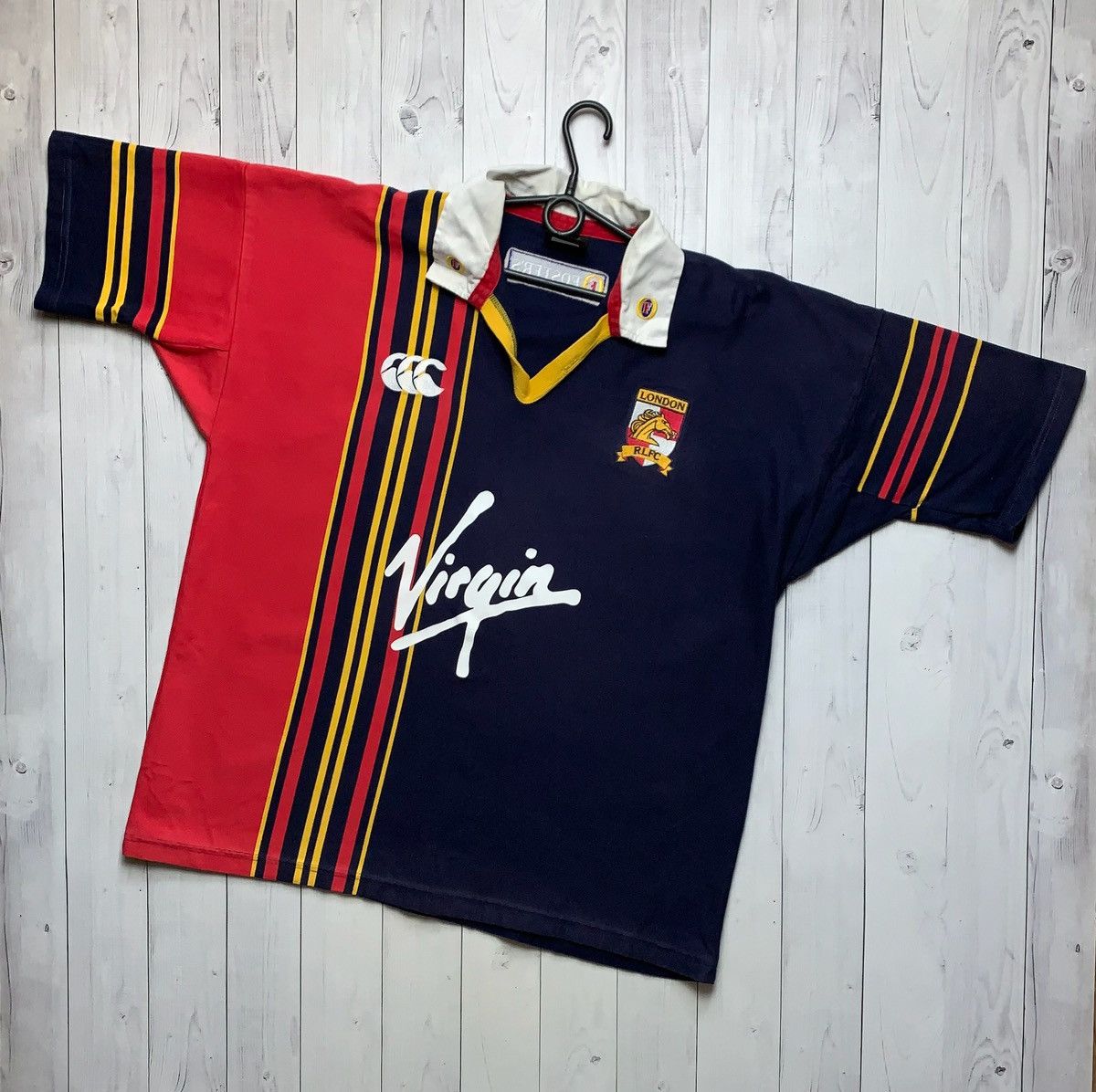 Canterbury of New Zealand × Vintage Vintage London Broncos rugby jersey shirt Canterbury Fosters Size US XXL / EU 58 / 5 - 1 Thumbnail