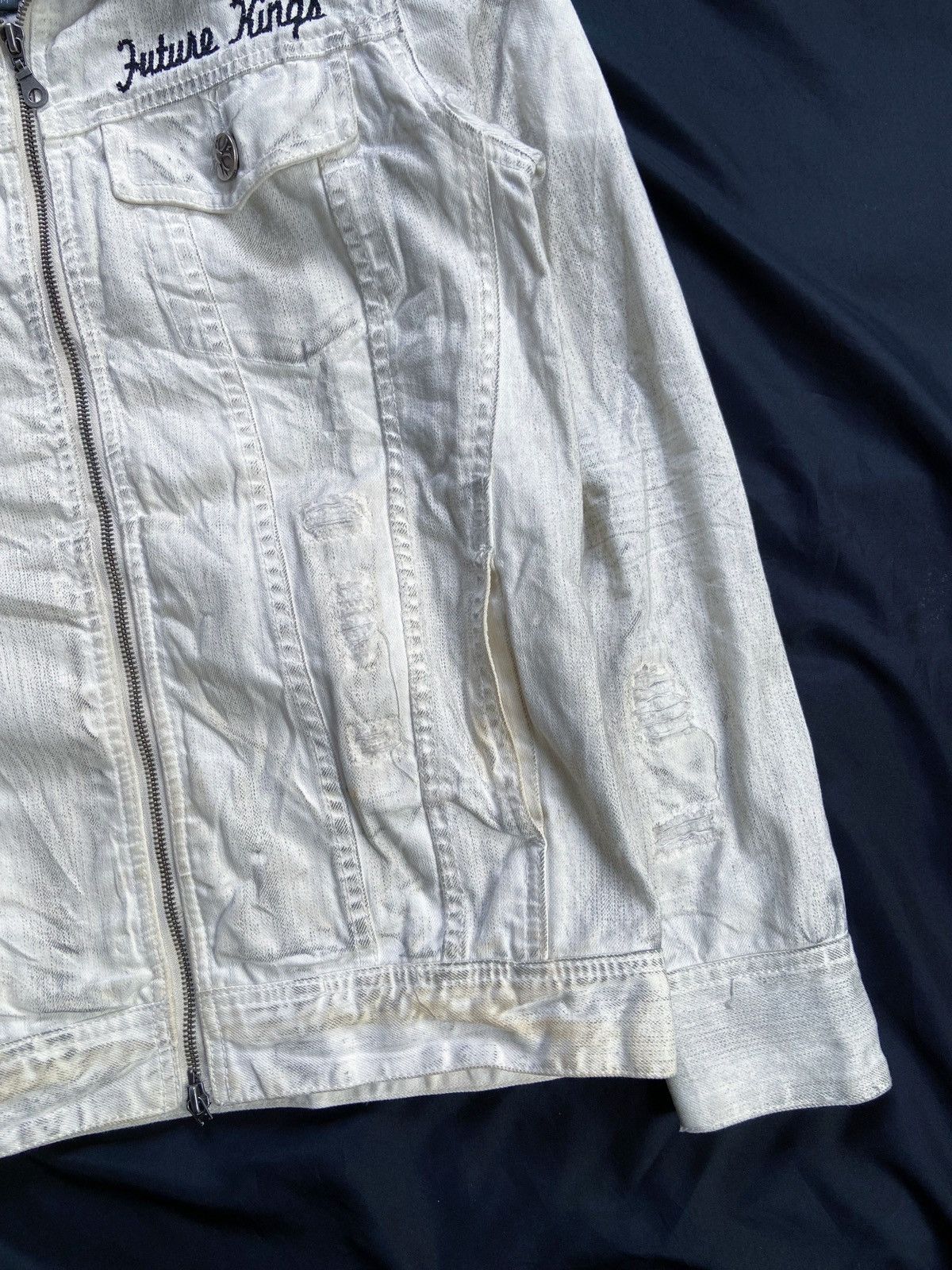 In The Attic IN THE ATTIC PUNK DISTRESSED DENIM JACKET Size US M / EU 48-50 / 2 - 4 Thumbnail