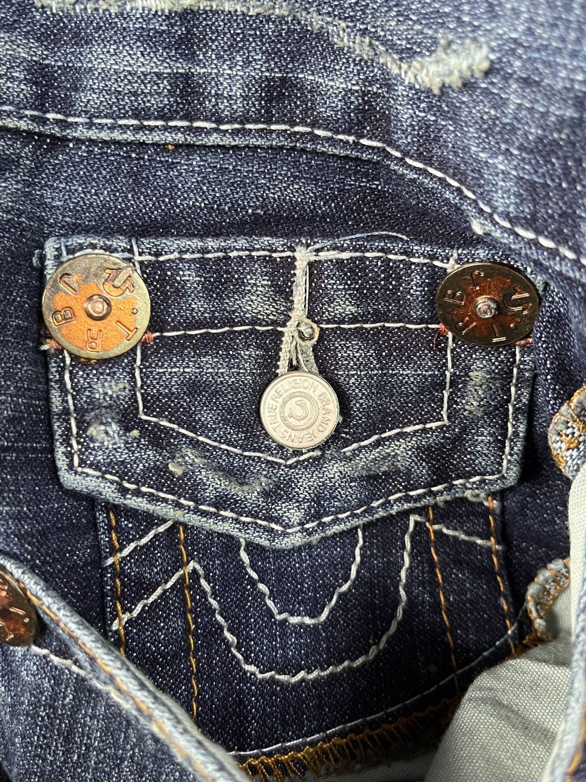 True Religion True Religion Joey Super Flare Embroidered Japanese Motive Size US 33 - 21 Thumbnail