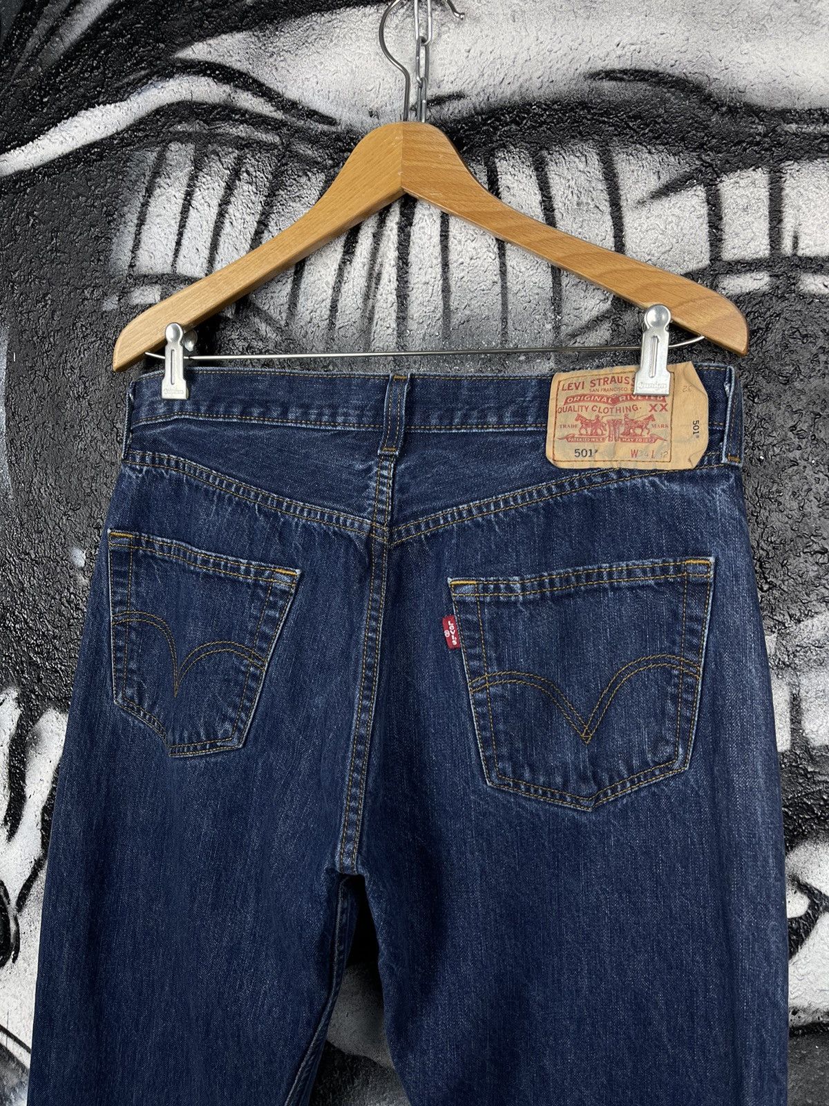 Levi's Levi’s 501 Vintage Navy Blue Denim Jeans Men’s Size W34 L32 Size US 34 / EU 50 - 9 Thumbnail