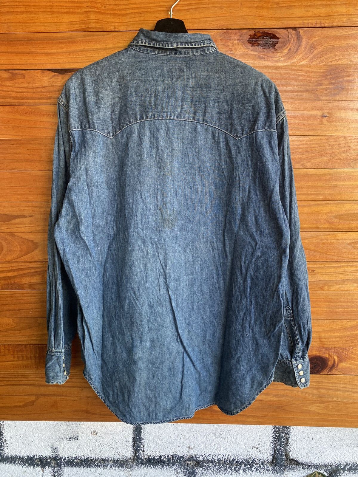 Levi's Vintage Levi’s Denim Shirt - Men’s Western Pearl Snap Button Size US L / EU 52-54 / 3 - 8 Thumbnail